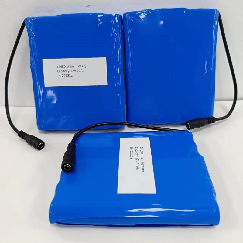 Плоский аккумулятор 12В 10Ач 18650 Литийная батарея 3s4p с Женским разъемом для PVC-нагревателя
