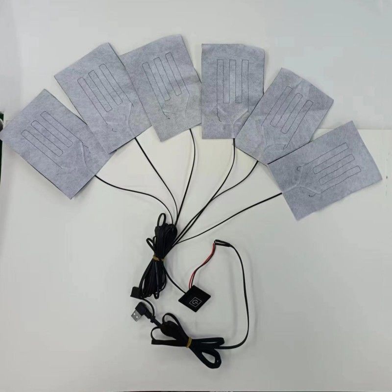 6-в-1 настройка нагреватель для одежды Каждый 10 X 15 см Черный 5V USB с переключателем
