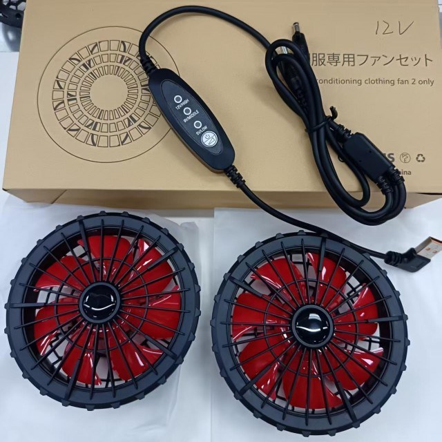 Прохладитель куртки 12 В Вентилятор USB Управление скоростью ветра 12 В Высокий 9 В Средний 5 В Низкий