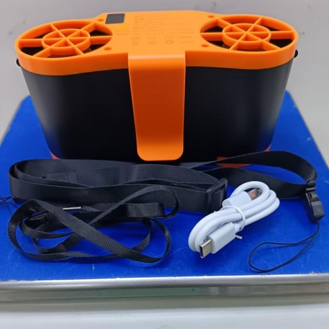 Портативный поясной вентилятор с аккумулятором 20000 мАч, 6 уровней регулировки скорости и функцией Power Bank